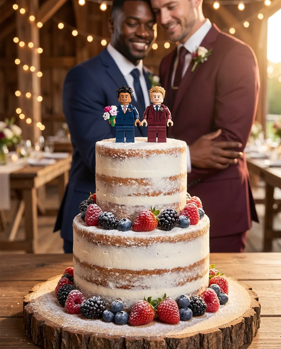 Concept render: cake toppers gift with custom minifigures